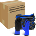 Evridwear Crinkle Latex Rubber Hand Coated Safety Work Gloves for Men Women General Multi Use Construction Warehouse Gardening Assembly Landscaping (XK-Size) Blue 120 Pairs Pack
