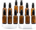YIZHAO Amber Glass Spray Bottles 1oz, with Small Fine Mist Spray, Metal Cap, Refillable for Essential Oil,Travel,Cleaning,Perfume,Aromatherapy,Makeup – 12 Pcs