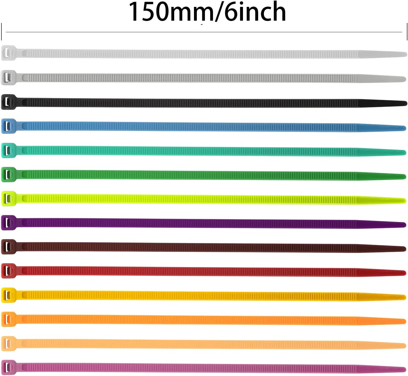 XINGO 100PCS Cable Zip Ties Heavy Duty, Premium Nylon Plastic Wire Ties with 50 Pounds Tensile Strength, Self-Locking Black Nylon Zip Ties for Indoor and Outdoor (6 inch, Green)