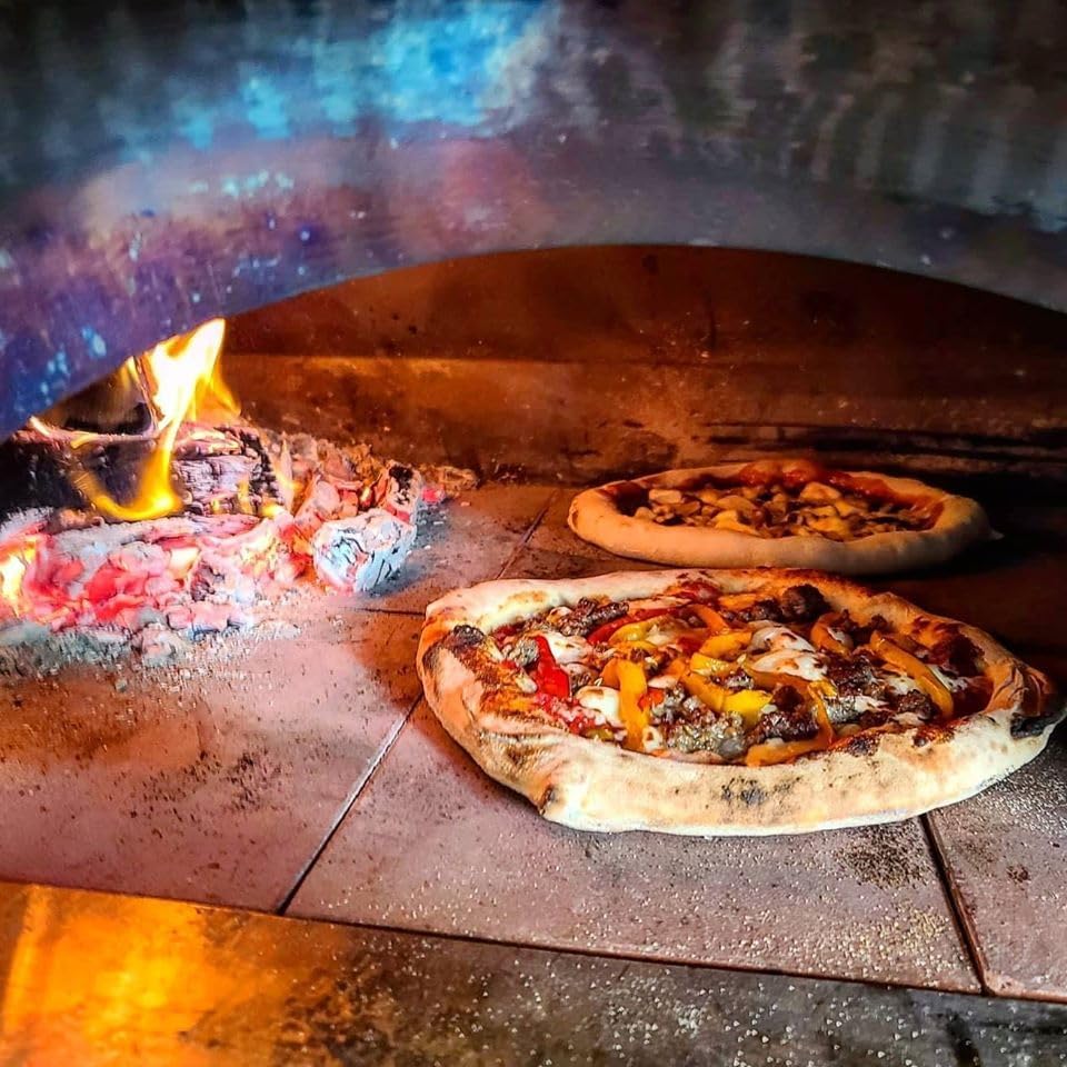 Cutting Edge Firewood Pizza Oven Wood - 8-Inch Splits - Ultra Kiln-Dried Oak Cooking Logs - Large 50 lbs Box for Ovens, Alfa One, Gozney Dome, Solo Stoves