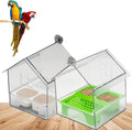 2026 New Pull-Out External Parrot Feeder, Bird Bath for Cage, 7*6*5.5in Bird Feeder House, Transparent Parakeet Cage Accessories, Easy To Fill, Clean, Long-Lasting, for Finch and Hummingbird (MIX)