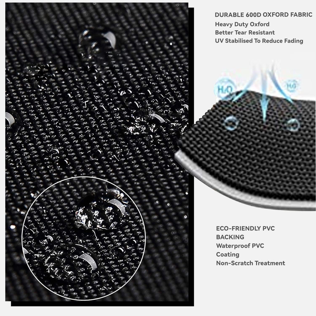 Pizza Oven Table Cover- Heavy Duty Waterproof Cover for Pizza Oven Cart Table,Compatible with 51 inch Outdoor Utility Cart and Storage Cabinet Black