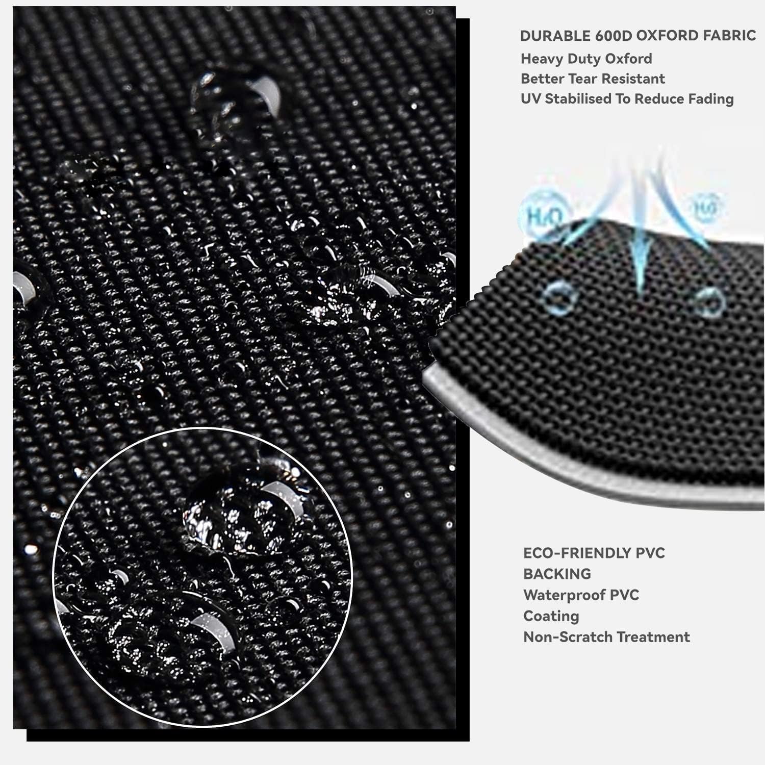 Pizza Oven Table Cover- Heavy Duty Waterproof Cover for Pizza Oven Cart Table,Compatible with 51 inch Outdoor Utility Cart and Storage Cabinet Black
