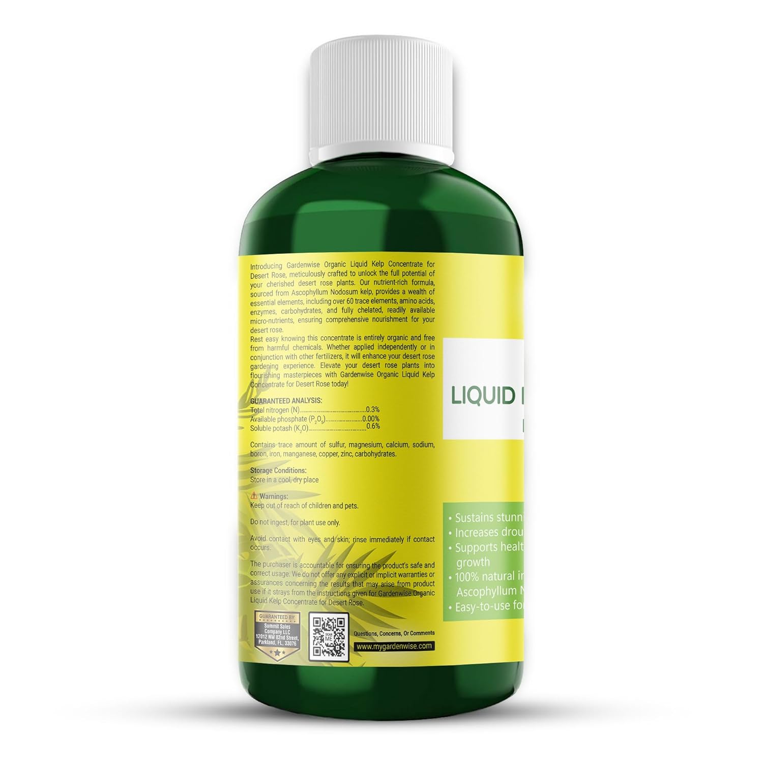 Liquid Kelp Fertilizer for Desert Rose - Plant Food for Adenium & Desert Plants - Organic Seaweed Fertilizer for Robust Growth and Blooms (32 OZ)