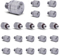 Fogland Misting Nozzles for Cooling System:20pcs Clogging-Prevent Cleanable Stainless Steel Mist Nozzles 0.024" Orifice 10/24 UNC for Patio Garden Trampoline