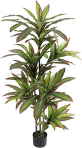 VIAGDO Dracaena Silk Plant Artificial 5ft Faux House Plants with Red Leaf Margin Fake Yucca Palm Trees in Pot Realistic Dragon Tree for Living Room Home Office Decor Indoor Outdoor