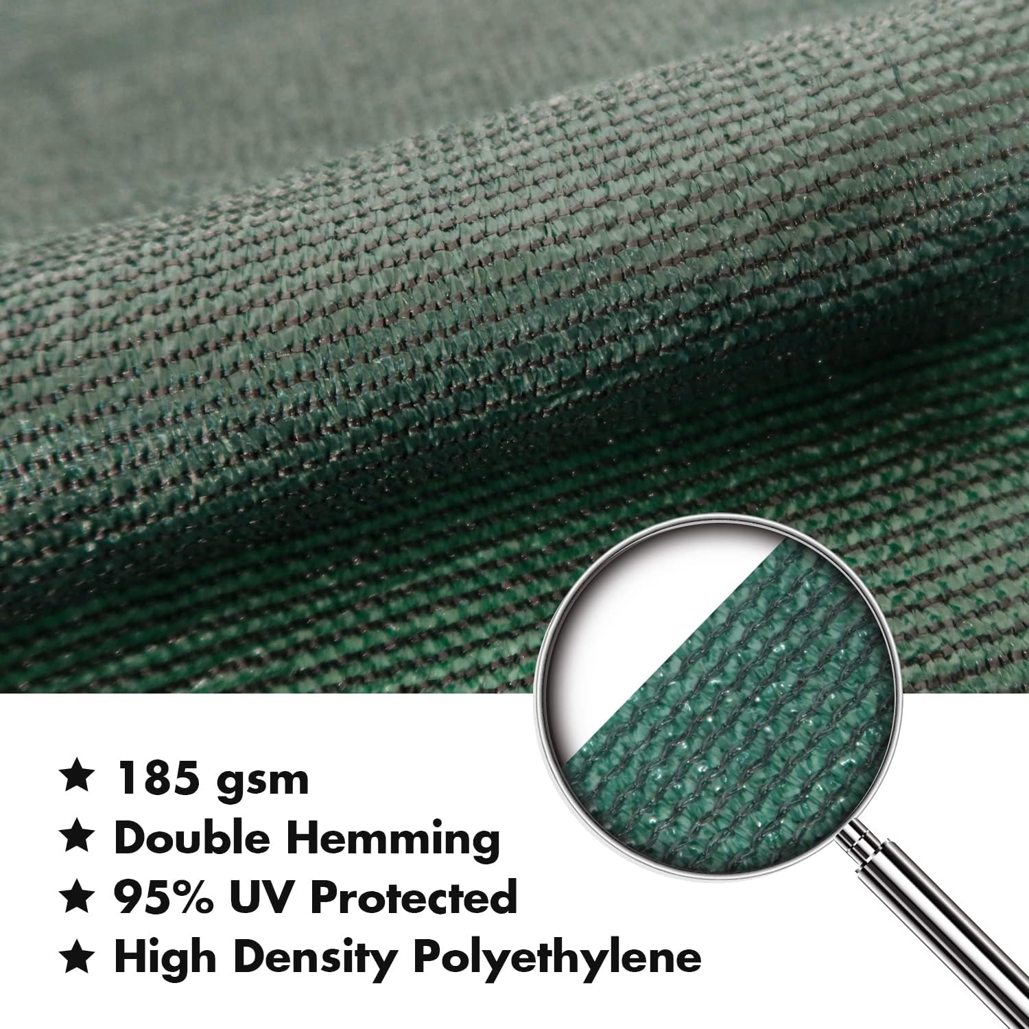 KANAGAWA 14'X18' Dark Green Custom Size Sun Shade Sail Rectangle UV Block Canopy Cover for Patio Backyard Lawn Garden Outdoor (Customized Available)