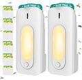 Fruit Fly Trap for Indoors-2PCS, 2 in 1 Fly Trap Indoor with Night Light for Home with 20 Refills, Gnat Traps for House Indoor, Plug-in Insect Trap for Gnats, Flies, Moths-White