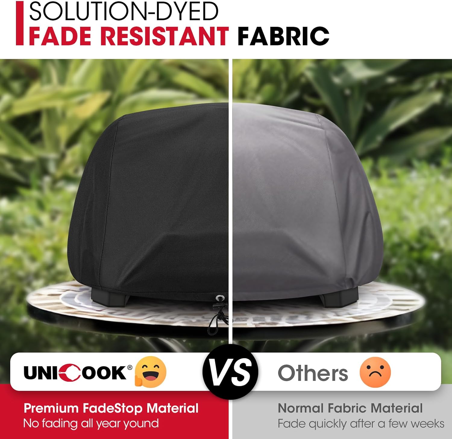 Unicook Outdoor Grill Cover Compatible with Ninja OG700 OG800 OG900 Series Woodfire, Waterproof Fade Resistant BBQ Cover for Ninja OG951 Premium XL Grill Smoker, Countertop Smoker Protector