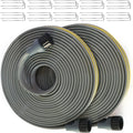 Hopegiver Sprinkler Soaker Hose 50 ft 2-Pack Yard Sprinkler Hose 100 ft for Lawn Water Saving with Stakes, Drip Irrigation Hoses Garden Watering System(Grey,50 ft 2-Pack)