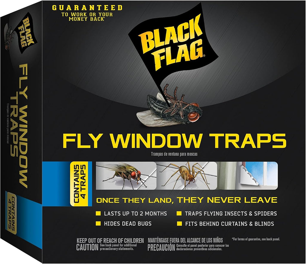 Black Flag, Fly Window Trap, 4-count, Clear