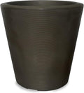 Crescent Garden Madison Planter– Weather-Resistant, Double Walled Indoor/Outdoor Plant Pot with Drain Hole – Durable All-Season Flower Container, 16" W (Old Bronze)