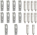 Brass Patio Misting Kit – 10 Brass Micro-Nozzles & 10 3/8″ Slip Connectors for Outdoor Cooling (UNC 10/24, 0.012″ Precision Orifice, 15-280 psi)
