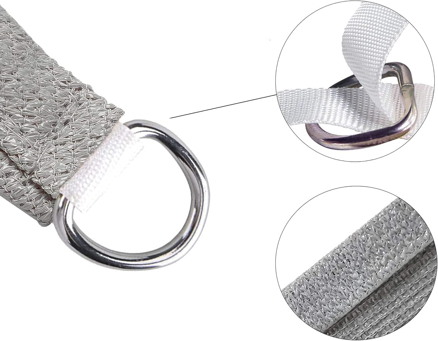 15' x 16' Gray Rectangle Sun Shade Sail SSP1212 Canopy Durable Fabric UV Block Awning,We Make Custom Orders