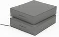 Patio Chair Cushions 18.5 X 16 X 4 Inch Waterproof Outdoor Seat Cushions for Patio Furniture, Outdoor Sofa Couch Pads with Ties & Handle, Set of 2, Light Grey