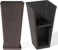 LA JOLIE MUSE 30 inch Tall Planters Set of 2, Indoor/Outdoor Rectangular Large V Shaped Taper Planters for Front Door