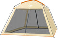 CAMPROS CP Screen House Room with 1 Side Wind/Sun Panel Canopy Tent Camping Tent Screen Shelter Gazebos for Patios Outdoor Camping Activities, 10'X10'X86in(H) - Beige