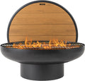 32 Inch Round Fire Pit Table with Fire Pit Grill, Extra Thick, Heavy Duty Fire Bowl, Deep Outdoor Firepit, Wood Burning Firepits for Outside Patio, Backyard Fire Pits, Large BBQ Pit