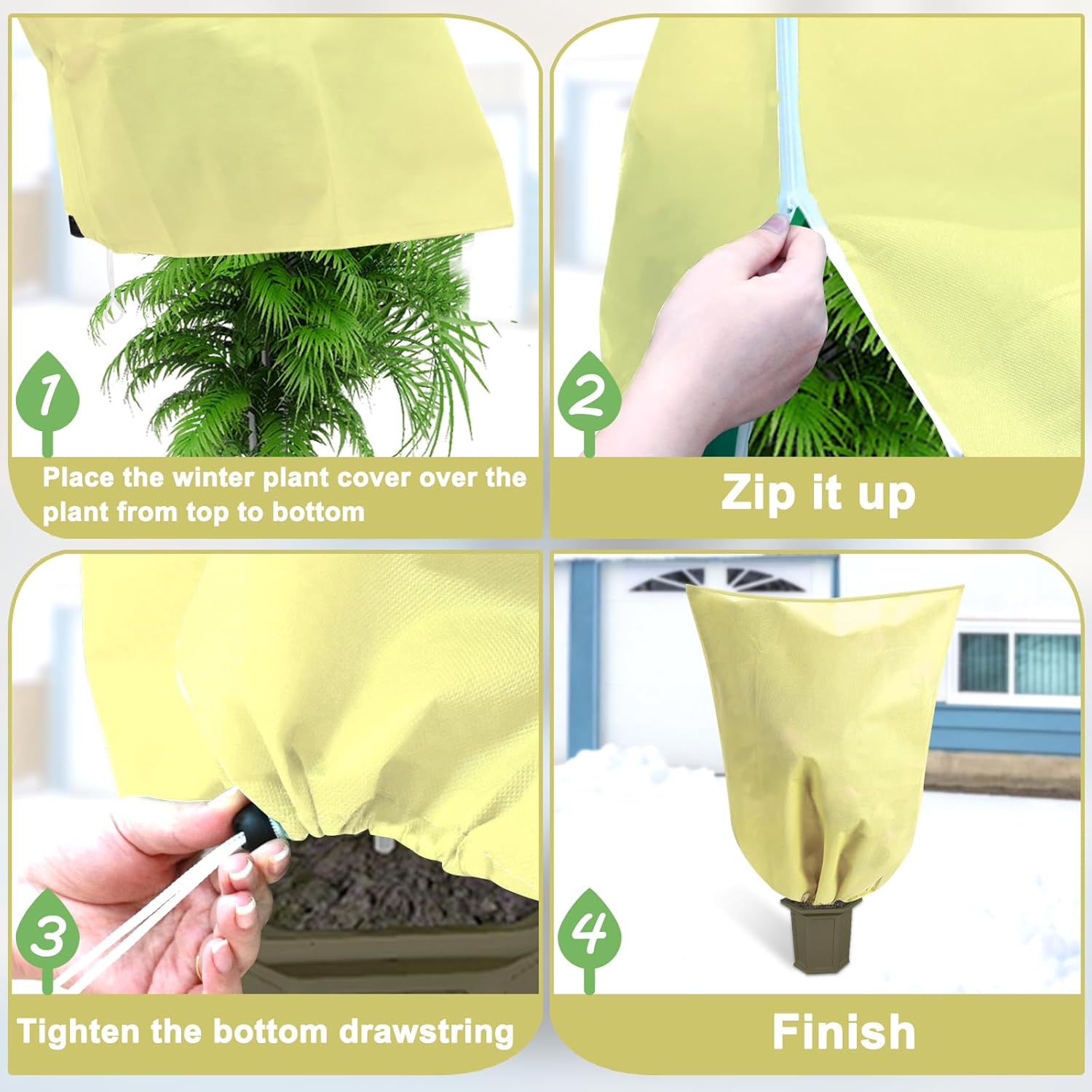 DQS Plant Covers Freeze Protection, 74.8" x90.5" Winter Frost Protection Blankets Frost Cloth,Suitable for Outdoor Winter Frost, Cold Weather, shrubs, Trees, Jackets, and coverings