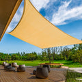 KANAGAWA 16'X24' Sand Custom Size Sun Shade Sail Rectangle UV Block Canopy Cover for Patio Backyard Lawn Garden Outdoor (Customized Available)