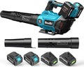 SEESII 40V Leaf Blower Cordless with 2 x 5200mAh Batteries and 2 Fast Chargers, 680CFM 210MPH Electric Leaf Blower with Variable Speed Control, Handheld Battery Blower for Lawn Care, Dust and Debris