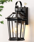 VIANIS Dusk to Dawn Outdoor Wall Lighting, Black Waterproof Exterior Lighting Fixtures for House, 100% Anti-Rust Aluminum Modern Outside Coach Light Fixture Wall Mount for Porch, Garage, Front Door