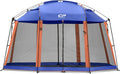 CAMPROS CP Screen House 13 x 13 Ft Screened Mesh Net Wall Canopy Tent Screen Shelter Gazebos for Patios Outdoor Camping Activities - Blue