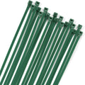 XINGO 100PCS Cable Zip Ties Heavy Duty, Premium Nylon Plastic Wire Ties with 50 Pounds Tensile Strength, Self-Locking Black Nylon Zip Ties for Indoor and Outdoor (10 inch, Dark Green)
