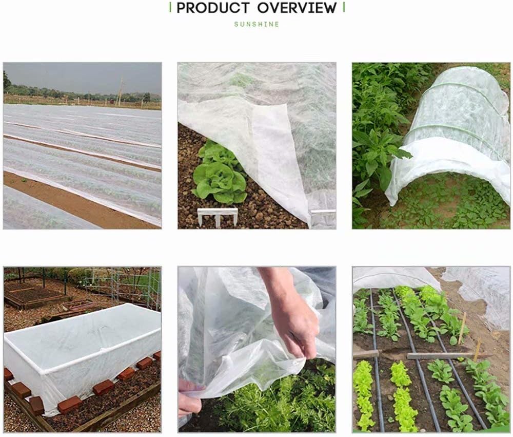Agfabric Plant Covers Freeze Protection 10'x100' 0.55oz Frost Blankets for Plants Plant Frost Protection Covers Garden Winter Frost Pests Protection,White