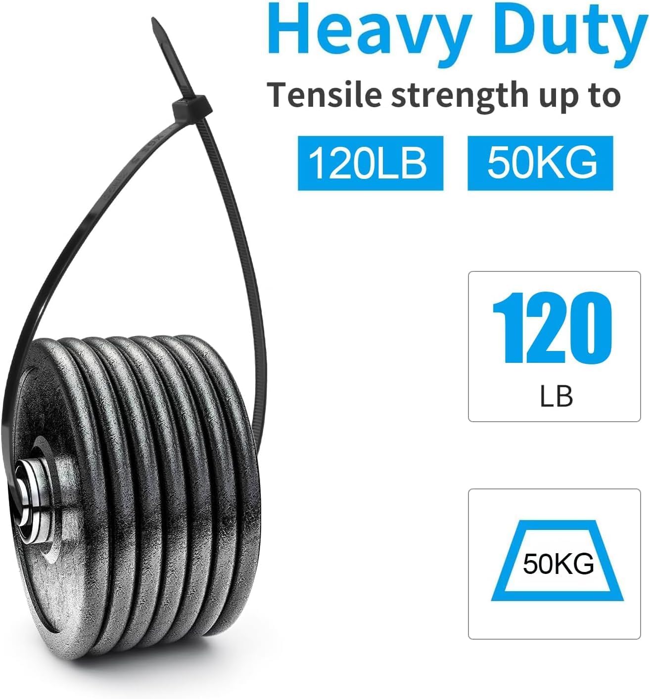 XINGO 14 Inch Red Zip Ties Heavy Duty 100 Pack, 120 LBS Tensile Strength, Premium Nylon Cable Wire Ties, Self-locking Plastic Ties for Indoor and Outdoor Use