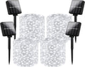 Brightever Solar Outdoor LED String Lights 288Ft Waterproof, 4-Pack Each 72FT 200 LED Solar Powered Fairy Lights with 8 Modes, Outside Twinkle Lights for Backyard, Balcony, Christmas (Daylight White)