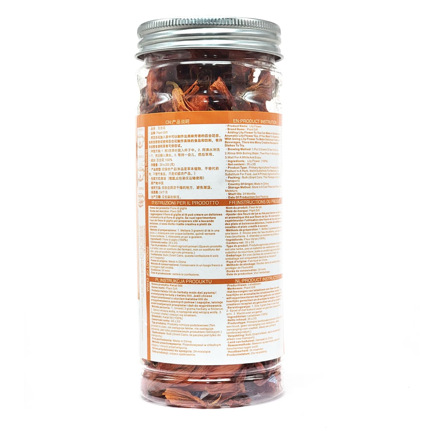 Plant Gift 100% Pure Natural Lily Tea, Premium Lilies, Dried Health Lily Flower Tea 35g