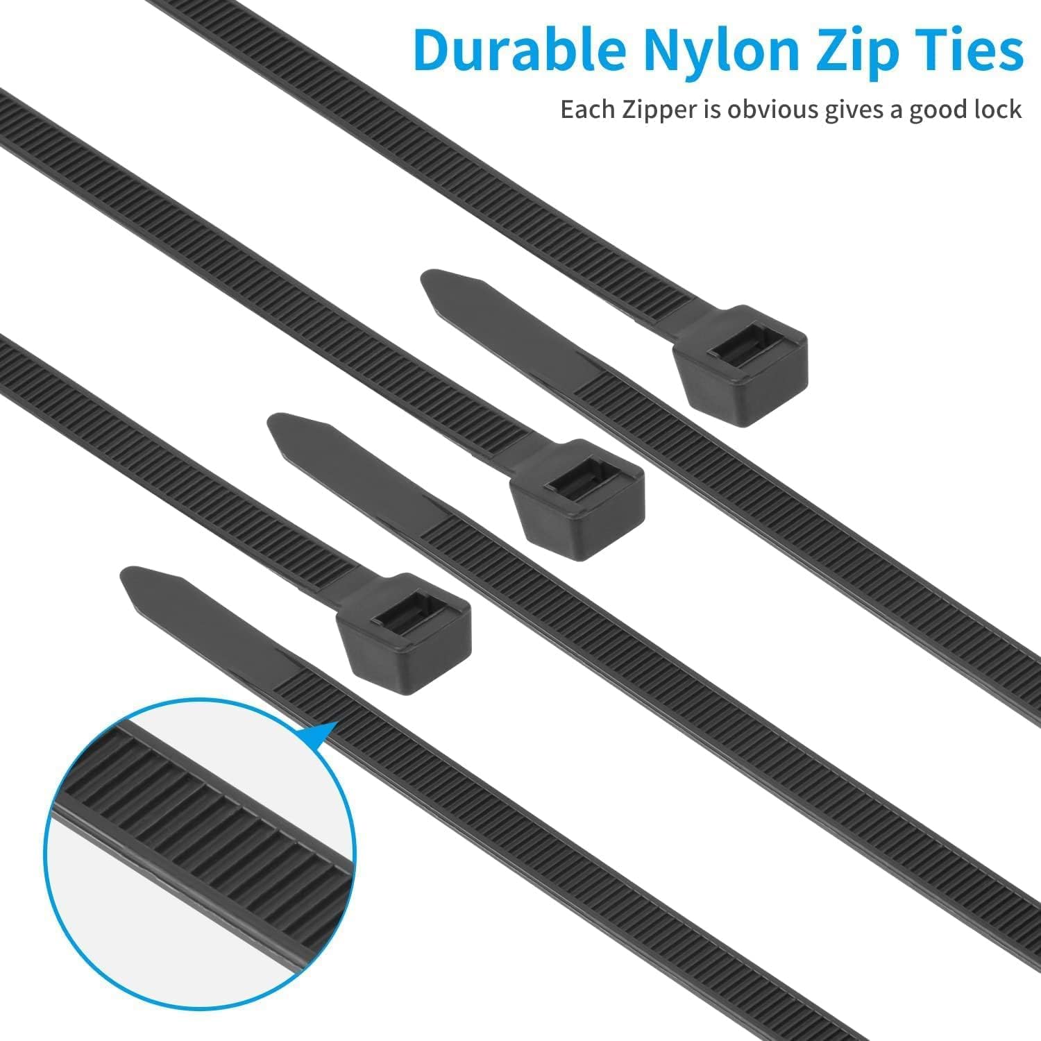 12 inch Red Zip Ties Heavy Duty 100 PCS, 250 LBS Ultra Exclusive Strong Plastic Wire Ties, Large Cable Ties Extra Long Tie Wraps, Indoor and Outdoor UV Resistant