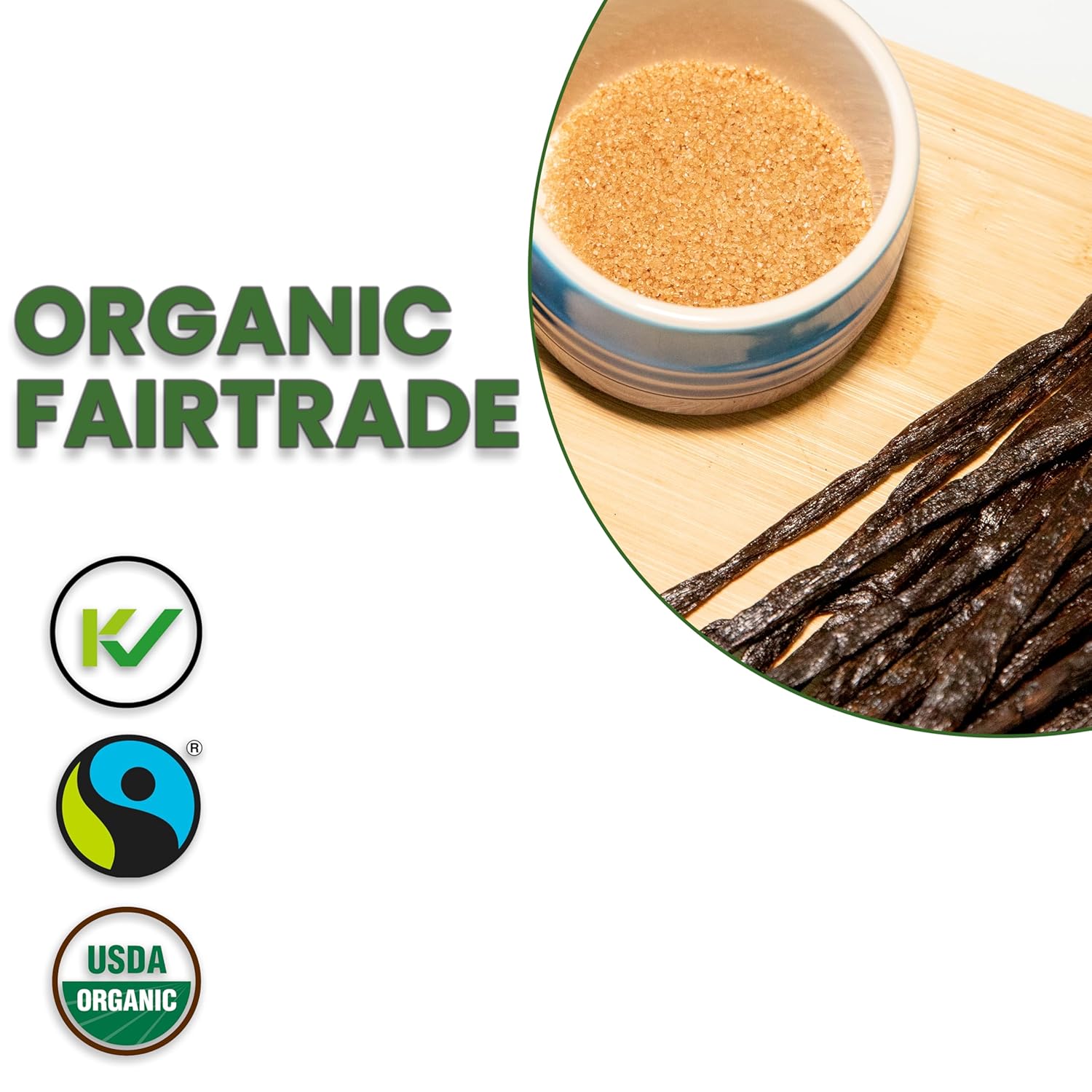 8oz (1/2 Pound) Count Organic Madagascar Vanilla Beans – Grade A Bourbon Pods | Gourmet Whole Vanilla Beans for Baking, Cooking, Extract Making | Rich Aroma, Premium Flavor, Non-GMO, Vegan
