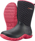 HISEA Women's Rubber Garden Boots Waterproof Insulated Yard Gardening Shoes Mid Height for Mud Working Outdoor