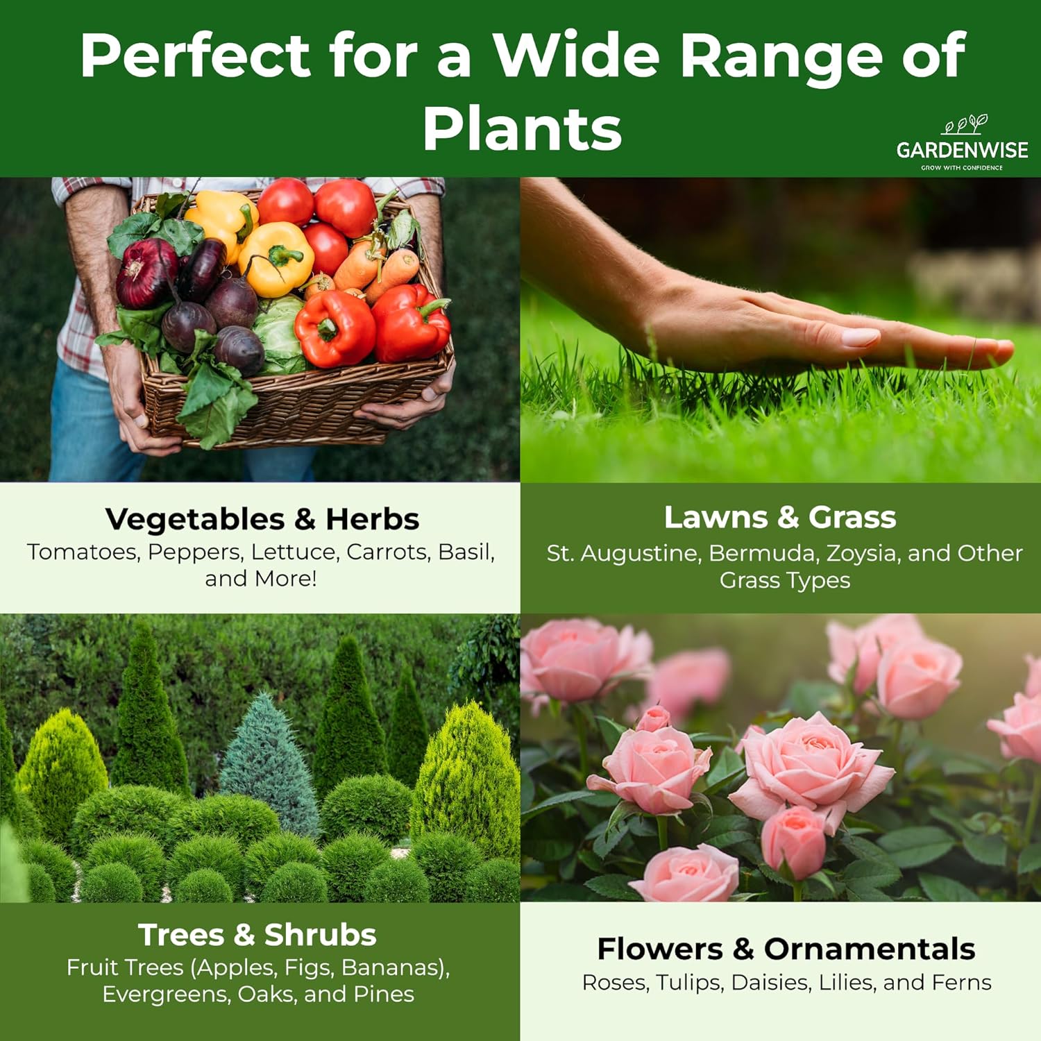 10-10-10 Plant Fertilizer Slow Release - 10 10 10 All Purpose Granular Garden Fertilizer for Vegetables, Tomato, Arborvitae, Shrubs, Rose, Flowers, Fruit, Fig Trees (5 QUARTS)