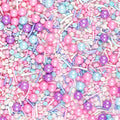 Pastel Sprinkles for Cake Decoratiing, Pink Purple Blue White Sprinkles Mix Jimmies, 130g/4.59oz, Confetti for Baking, Cookies, Cupcake, Ice Cream Toppings, Celebrations Wedding Shower Party Christmas Supplies