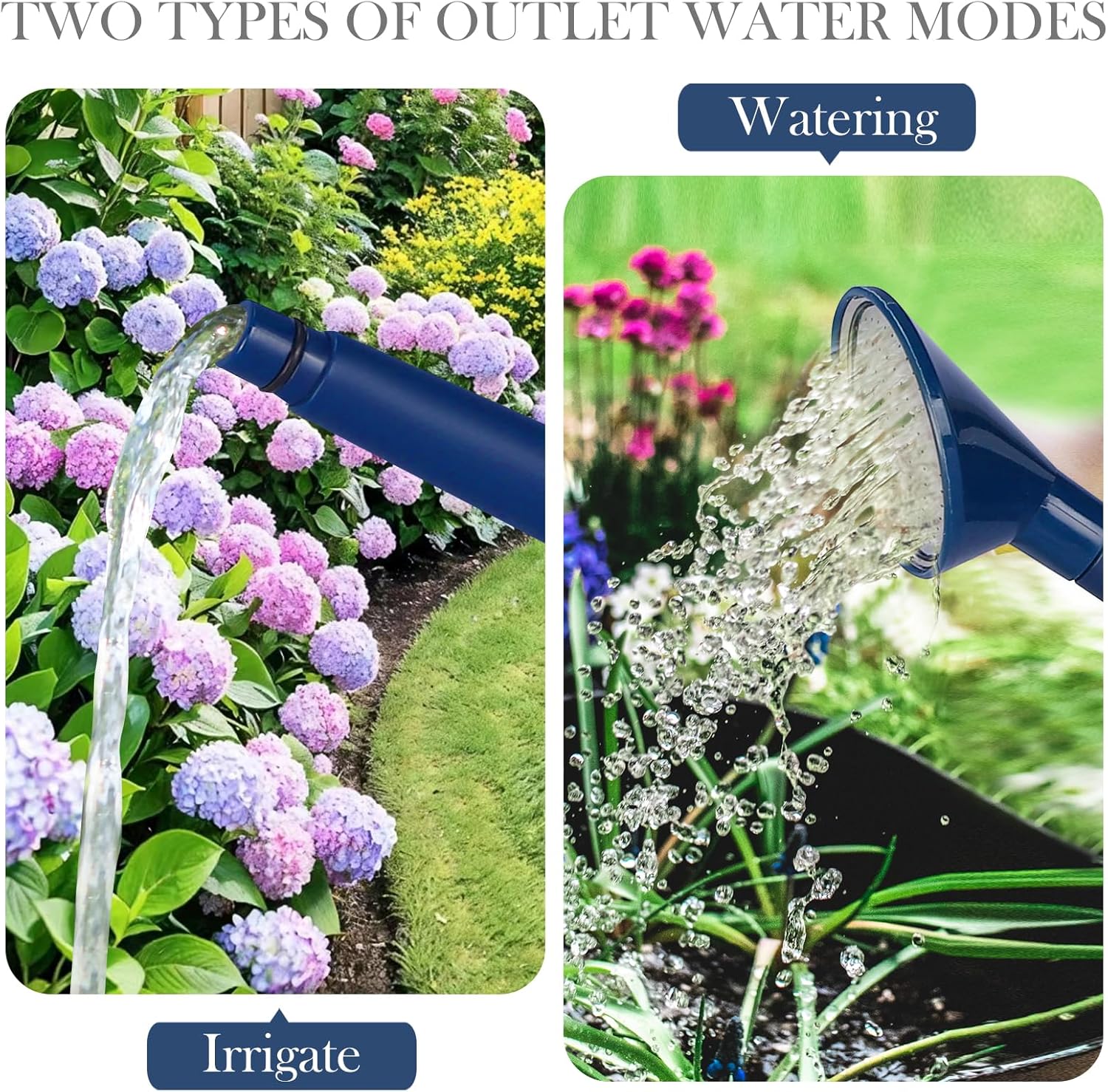 2 Gallon Watering Can for Indoor Plants, Garden Watering Cans for Outdoor Plant House Flower, Modern Plant Watering Can Large Long Spout with Sprinkler Head
