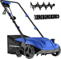 Westinghouse 13-Inch 12 Amp 2-in-1 Corded Electric Dethatcher and Aerator with 8 Gallon Thatch Collection Bag, 4-Position Depth Adjustment, Foldable Handle