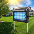 Solar Bug Zapper Outdoor, Mosquito Zapper Waterproof Electric Fly Zapper Rechargeable Mosquito Killer Lamp with 10W Solar Panel, 4500V Cordless Fly Trap for Backyard, Patio, Garden, RV, Camping