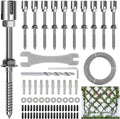 Professional T316 Stainless Steel Wire Trellis Kit for Climbing Plants Outdoor, Heavy Duty Plant Support System (53Ft x 1/8"), Garden Wire Grid Espalier Trellis Kit with Rust Proof Design