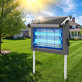 Solar Bug Zapper Outdoor, Mosquito Zapper Waterproof Electric Fly Zapper Rechargeable Mosquito Killer Lamp with 10W Solar Panel, 4500V Cordless Fly Trap for Backyard, Patio, Garden, RV, Camping