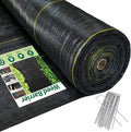 5ft x100ft Black Weed Barrier Landscape Premium Fabric-Heavy Duty Woven Ground Cloth with Superior Permeability Weed Control Convenient Design