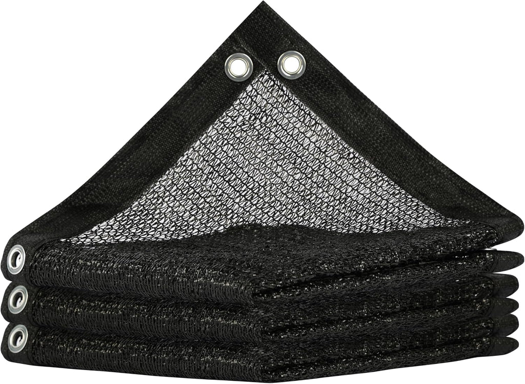ShadeMart 50% Shade Cloth for Plant, Black 17FT x 33FT Custom Size Outdoor Shade Tarp, Shade Cover with Upgrade Grommets and Zip Ties, Netting Sunblock Net for Vegetables Flower Garden Greenhouse