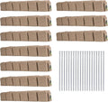 Beuta Landscape Edging | Garden Edging Border | Faux Stone Blocks for Lawn Edging, Flower Beds & Yard Edging – 10 Pack | Each Section Has 6 Blocks 48" L x 4" W x 6.5" H | 20 Spikes | Sandstone
