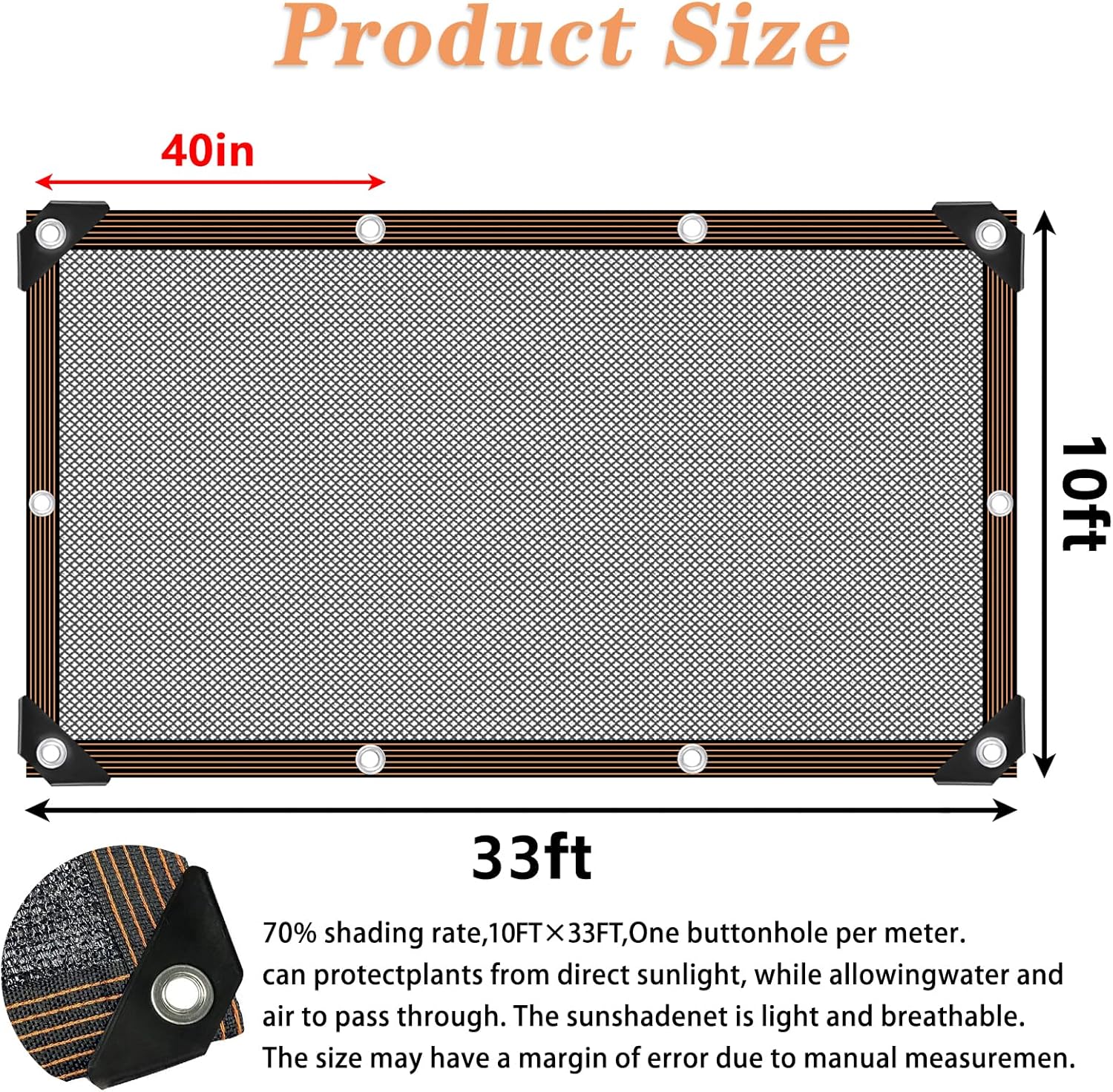 QLOFEI Shade Cloth - for Plants Greenhouse, 70% Sunblock Shade Sails -for Outdoor Garden Pergola Patio Lawn Sun Shade Cloths for Kennel Chicken Coop Easier to Hang Plant Shade Net Cover