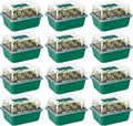 VIVOSUN 12-Pack Seed Starter Trays, 144-Cell Seed Starter Kit with Humidity Dome, Flat Reusable Plant Germination Trays with Drain Hole, Green Propagation Tray for Planting Seeds