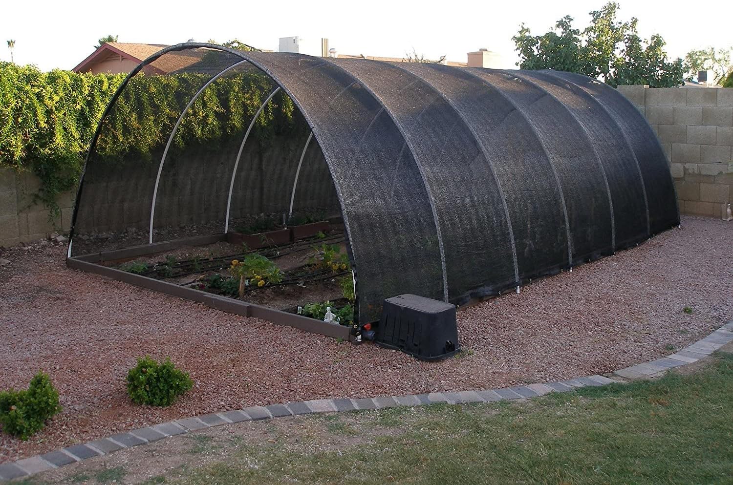 Agfabric 40% Shade Cloth 10X 20ft Sun Shade Fabric Sunblock Shade Cloth Cover with Clips for Plants, Black