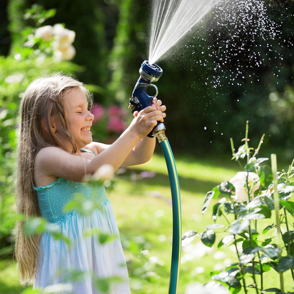 Solution4Patio Short Lead-in Green Garden Hose 3/4 in. x 6 ft.-Kink Free, Leakproof, Brass/Aluminum Male/Female Fittings -Heavy Duty Durable Flexible Lightweight Water Pipe for Household & Commercial