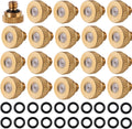 20 Pack Brass Misting Nozzles with 20Pc Brass Misting Nozzles O Ring,Heavy Duty Misting Nozzle 0.02" Orifice (0.5 mm)10/24 UNC for Outdoor Cooling System Dust Control
